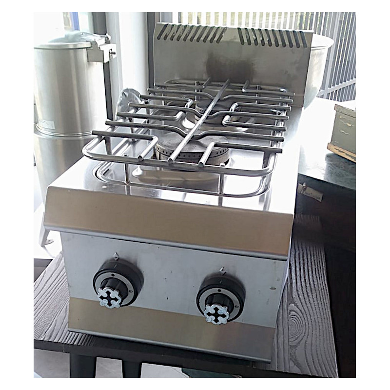 Cucina 2 fuochi a gas da appoggio 35x63