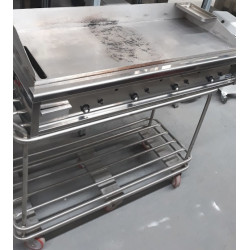 Fry top piastra gas liscia 120×50 piano 115×44