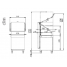 Lavastoviglie  Eco 1000 cesto 50x50 trifase a capot