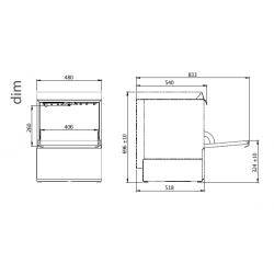 Lavastoviglie / Lavabicchieri Eco 40 cesto 40x40 monofase