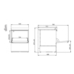 Lavabicchieri Eco 35 cesto 35x35 monofase