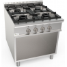 Cucina 4 fuochi a gas su vano aperto serie 90