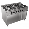 Cucina 6 fuochi a gas su vano aperto serie 70