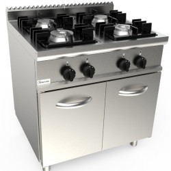 Cucina 4 fuochi a gas su vano aperto serie 70