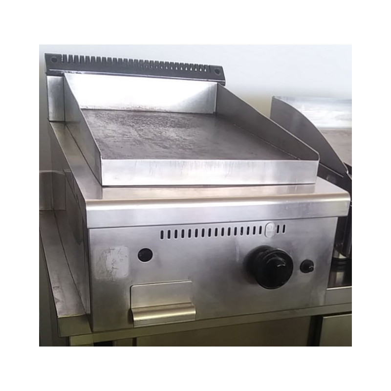 Piastra fry-top gas da appoggio 40x70 piastra liscia 55,5x40